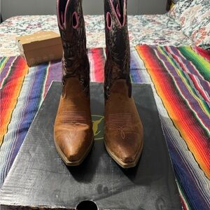 John Deere Pink and Brown Boots